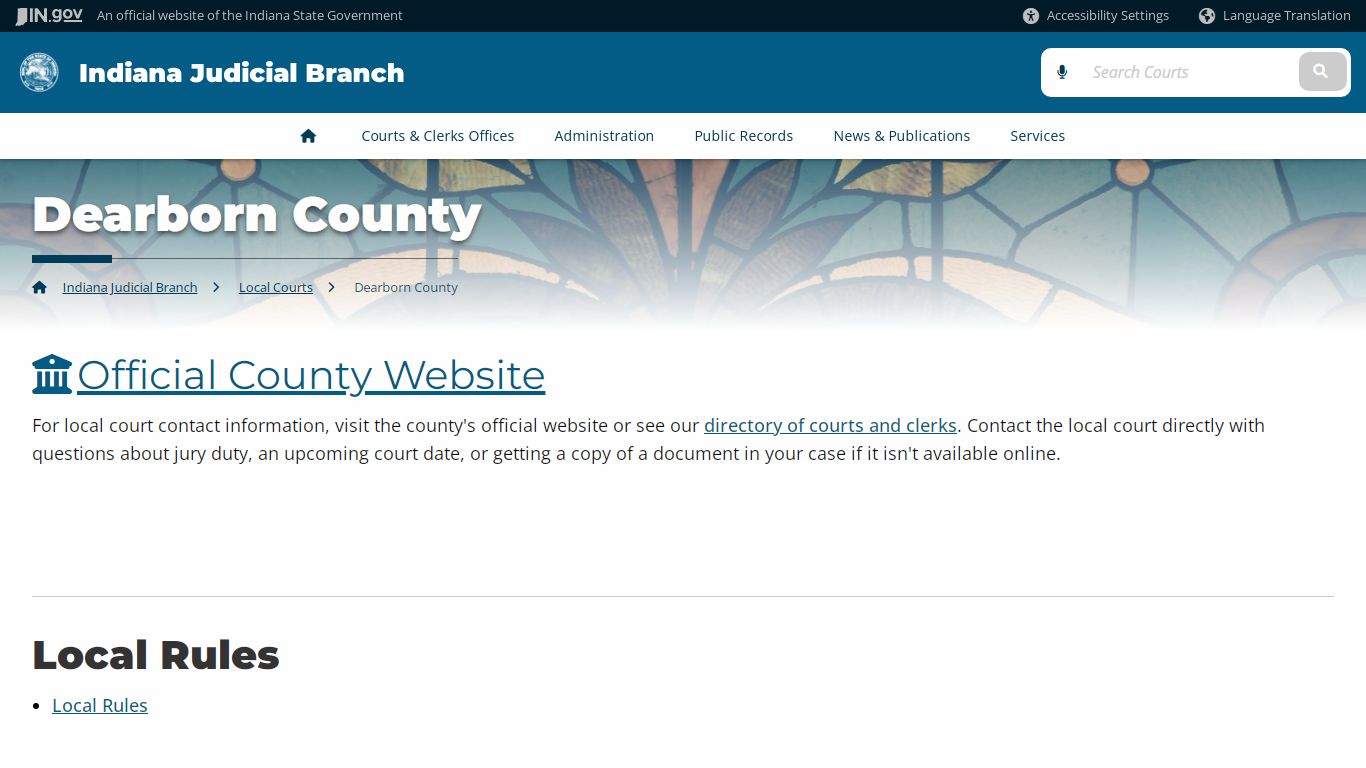 Dearborn County - Indiana Judicial Branch